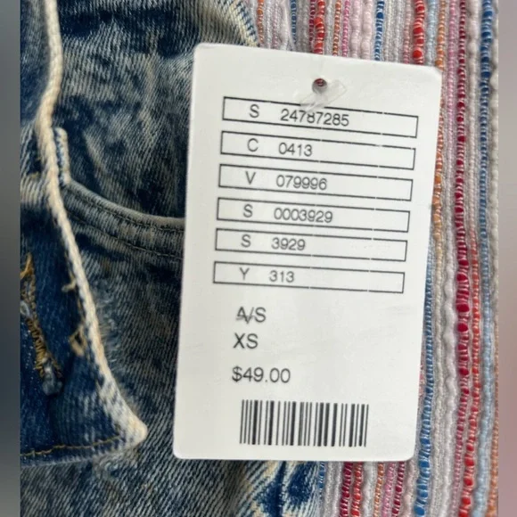 Vintage Lee Acid Wash Denim Cut Off Jean Shorts 26 100% cotton - Picture 3 of 9